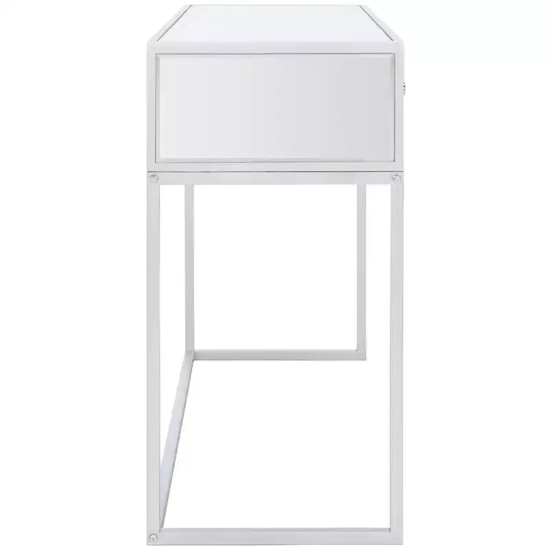 Bureau 2 tiroirs miroir - Argent/Miroir