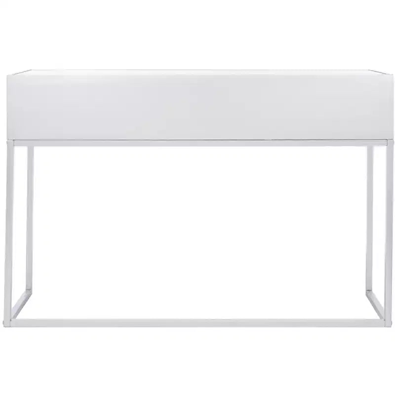 Bureau 2 tiroirs miroir - Argent/Miroir