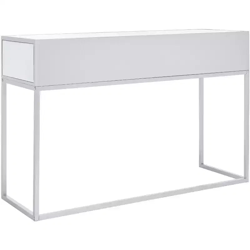 Bureau 2 tiroirs miroir - Argent/Miroir
