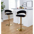Lot de 2 tabourets de bar pivotants réglables